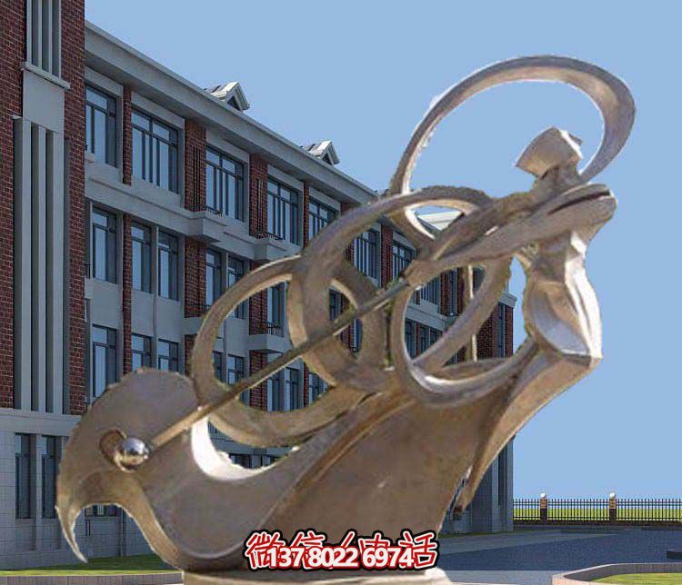 不銹鋼抽象高爾夫球雕塑，點綴景區園林