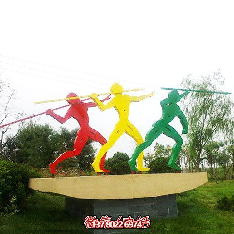 不銹鋼剪影運(yùn)動主題雕塑