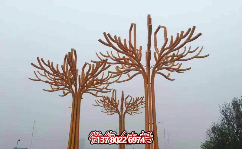 不銹鋼景觀雕塑，提升步行商業(yè)街抽象美感