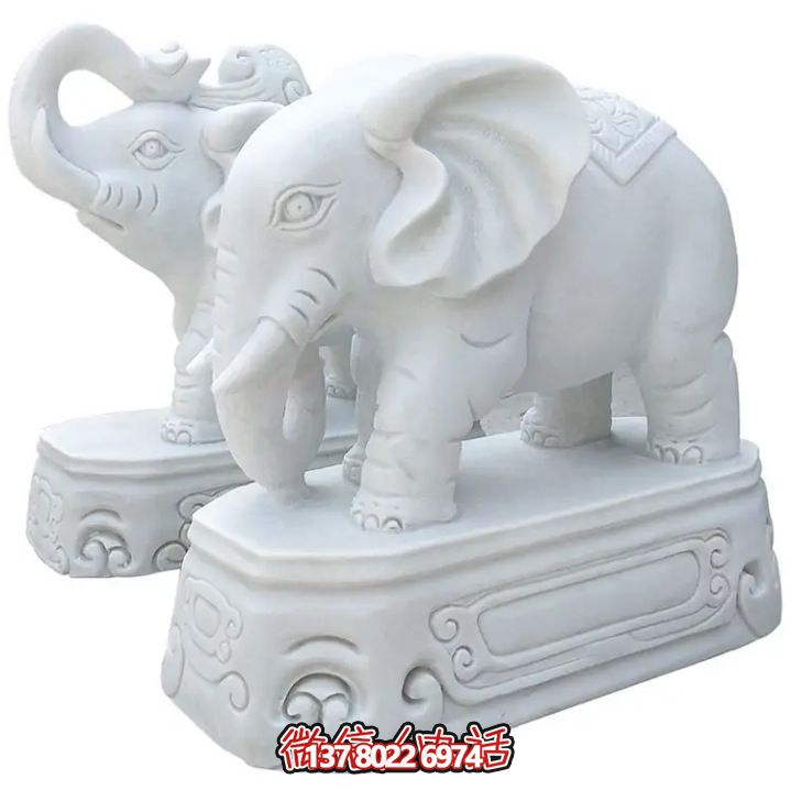 漢白玉大象仿真雕塑，為公園景區增添特色