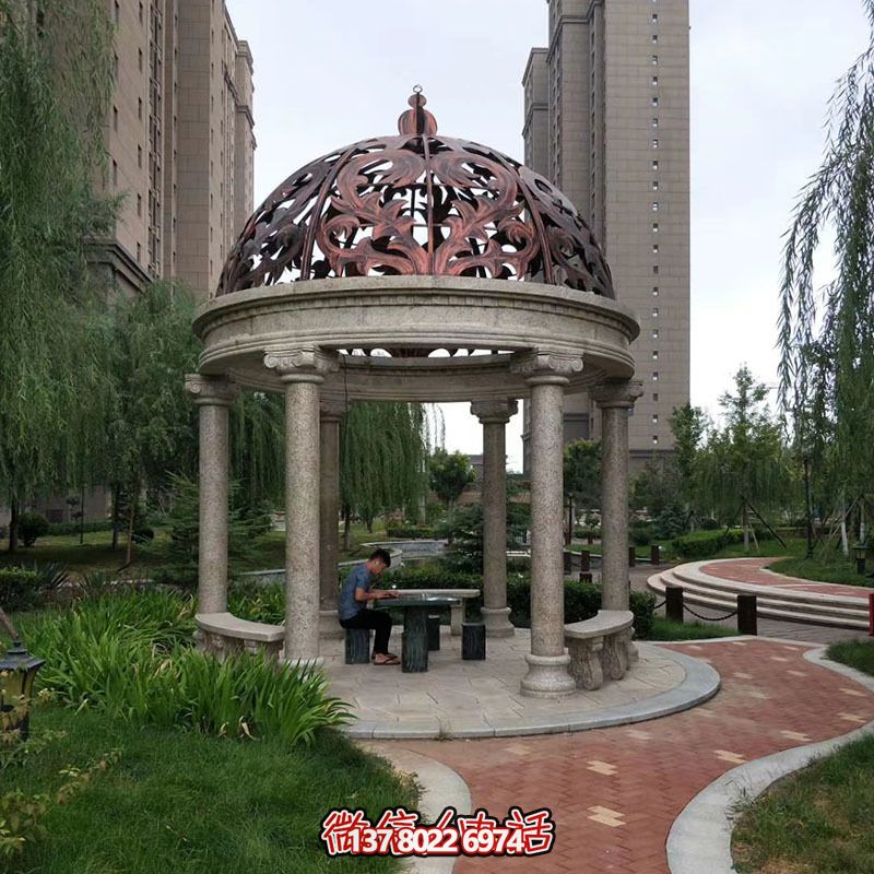 高端歐式鏤空涼亭，打造完美小區廣場