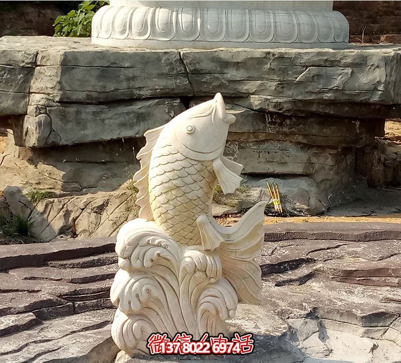 漢白玉石雕塑，點綴公園景觀，增添創意噴水裝置