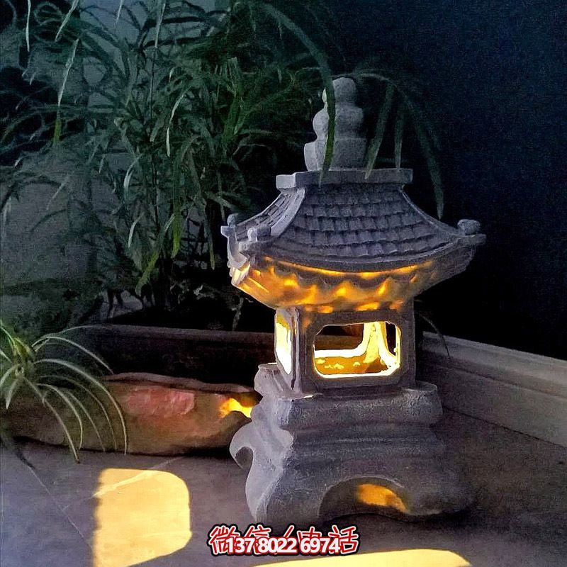 日式風落地宮燈，創意裝飾庭院室內擺件