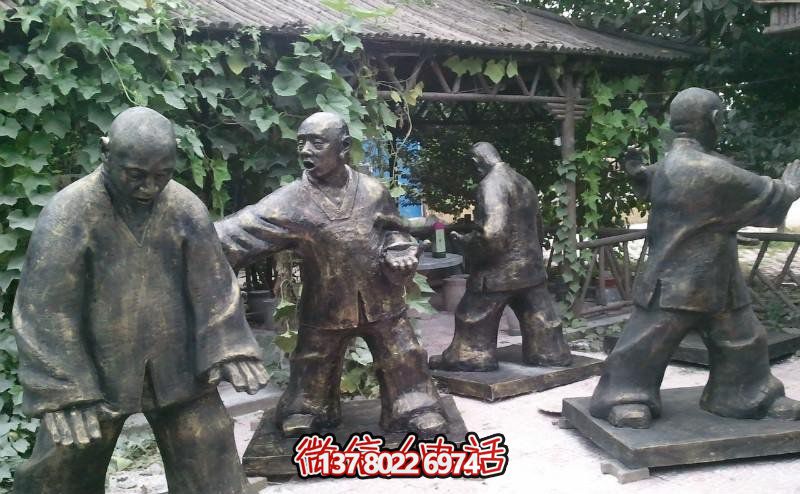 玻璃鋼雕塑景觀，為廣場(chǎng)練功夫人注入靈動(dòng)之物