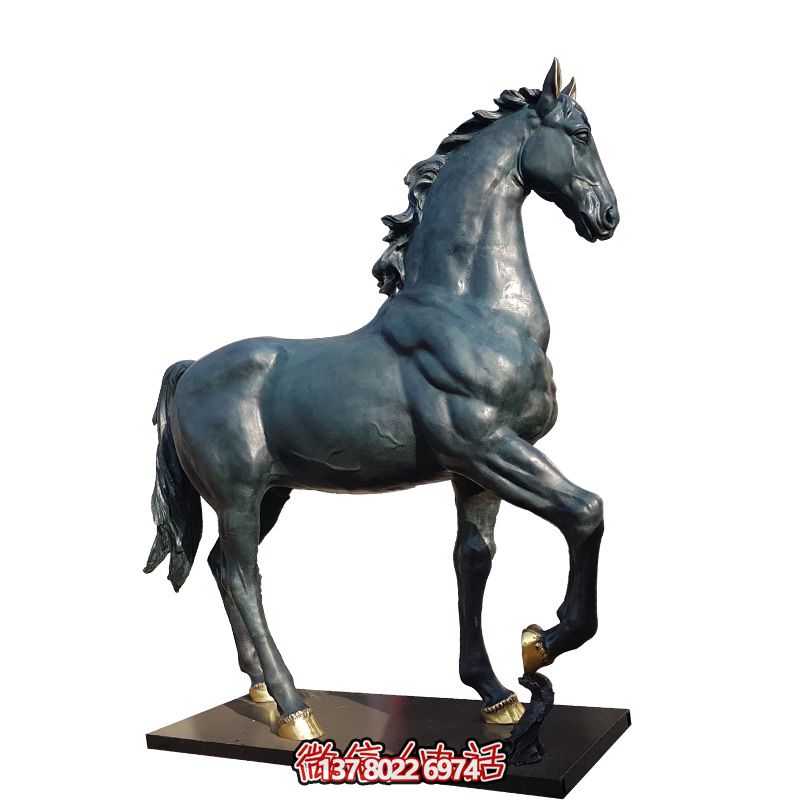 玻璃鋼馬雕塑，大型仿真動物裝置，裝飾景區(qū)、廣場