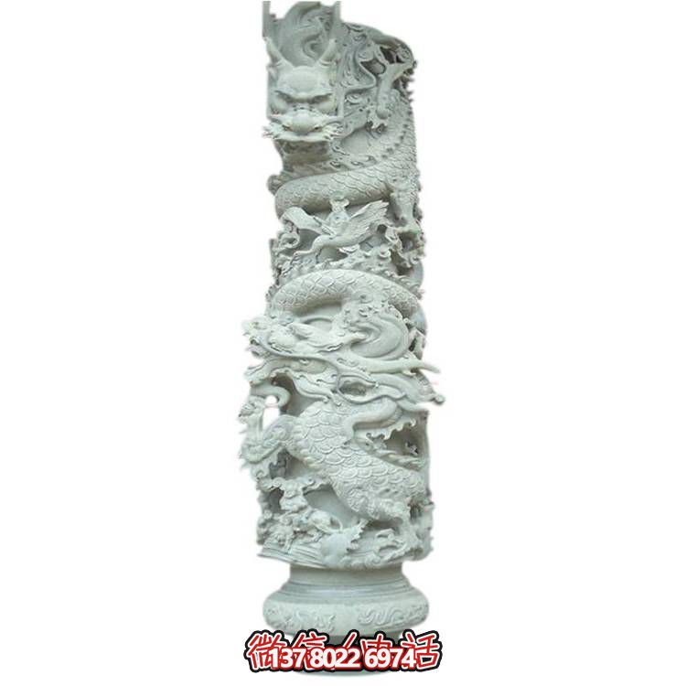 大理石盤龍雕塑，打造完美的室外庭院