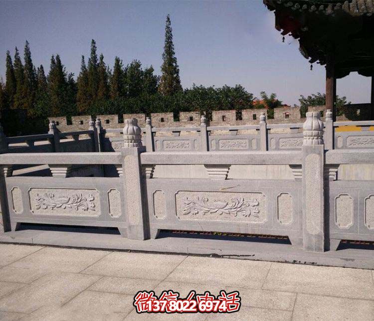 精美青石雕刻欄桿，為您的景區水池添彩