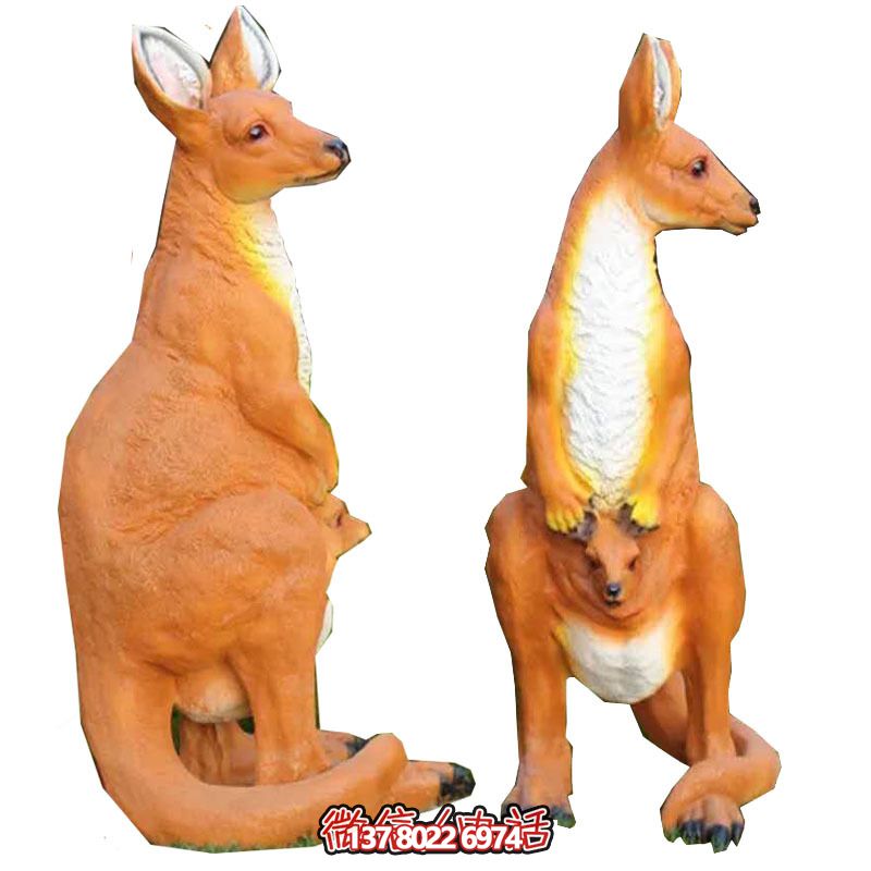大型袋鼠雕塑，景觀完美打造公園景區(qū)