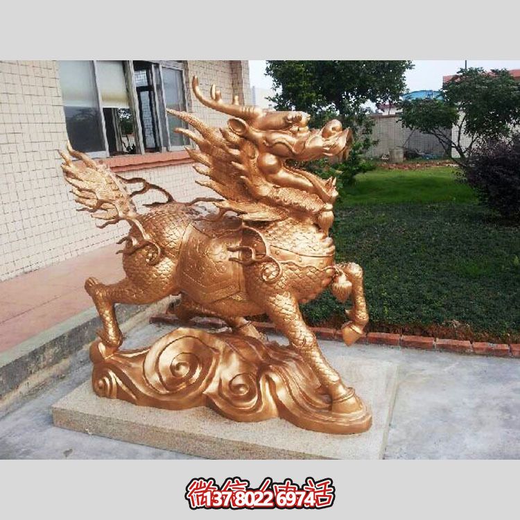 非凡精致的不銹鋼麒麟雕塑，裝點你的別墅庭院