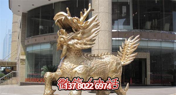 戶(hù)外景區(qū)廣場(chǎng)大型動(dòng)物景觀(guān)裝飾品麒麟雕塑