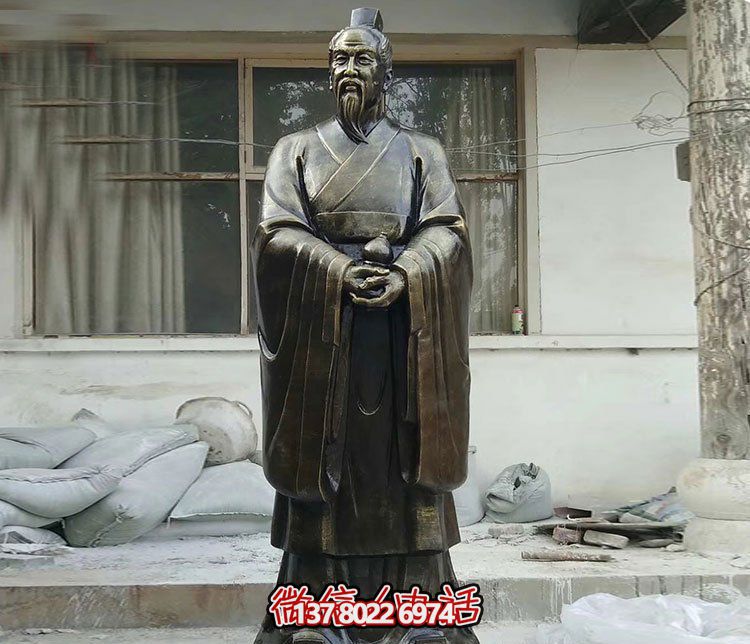 廣場(chǎng)銅雕古代名人扁鵲雕塑