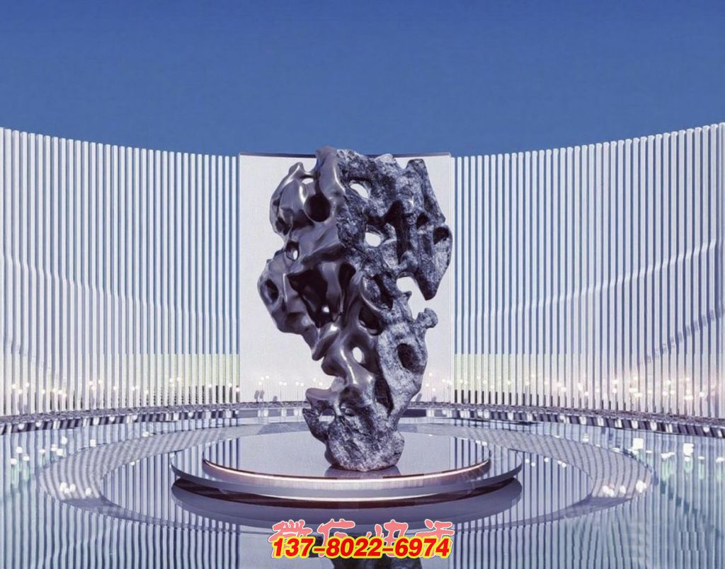 幻石映影：現代戶外空間的抽象石雕意象
